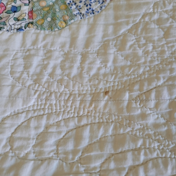 Antique Dresden Plate 1920s Patchwork Quilt 84 x 84 SHIPS TODAY - Picture 11 of 14